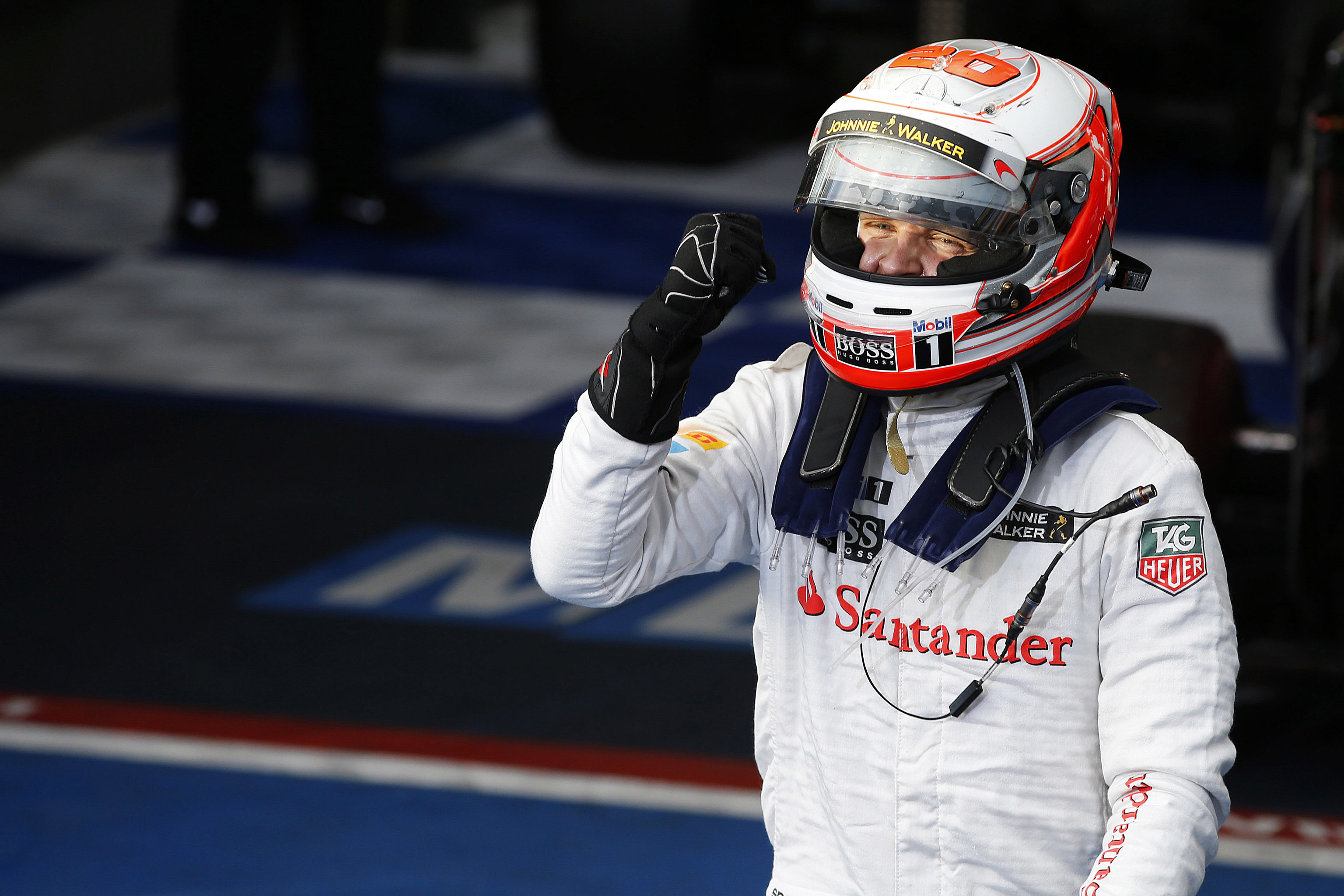 Kevin Magnussen se raduje ze zisku druhého místa při svém debutu v Austrálii 2014 (foto: McLaren)